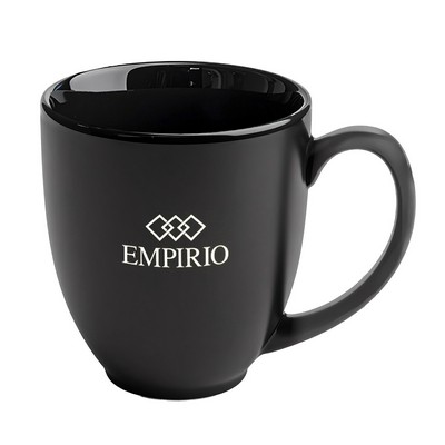 Bistro 16oz 2tone black/black mug in Ripple gift box